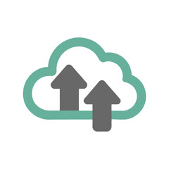 clean minimal download, upload icon set vector design