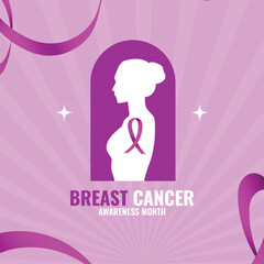Breast Cancer Awareness Month October. Breast cancer awareness month background Vector