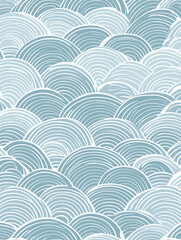 Traditional Japanese wave pattern (Seigaiha) – a timeless and elegant geometric design, ideal for textiles, backgrounds, packaging, and decorative projects.