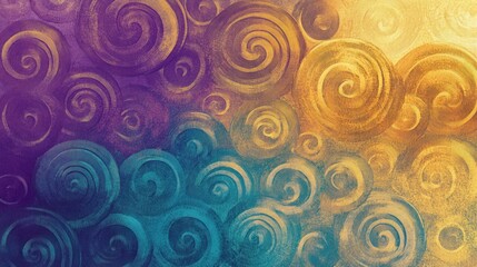 Swirling Cosmic Energy Purple Blue Gold