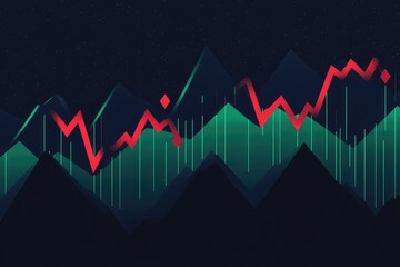 Abstract financial chart illustration