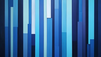 Obraz premium Abstract blue vertical gradient stripes on dark background, modern minimalist pattern for digital and graphic design projects