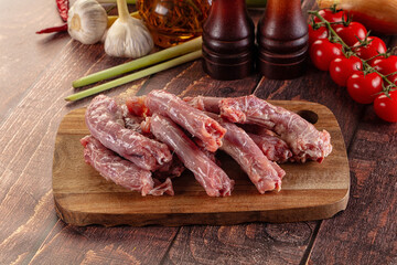 Raw chicken neck for cooking