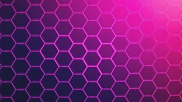futuristic hexagonal pattern gradient, rich deep purple merging into bright pink, captivating visual flow, digital friendly design, enhances technology concepts, suitable for website backgrounds