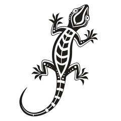 Gecko vector icon flat on white background. Adobe Illustrator Artwork