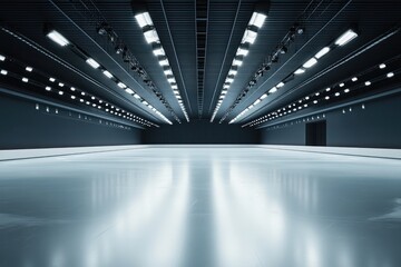 Obraz premium Empty, modern, industrial hall