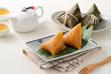 Zongzi, alkaline rice dumpling for Dragon Boat Festival food.