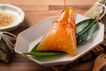Zongzi, alkaline rice dumpling for Dragon Boat Festival food.