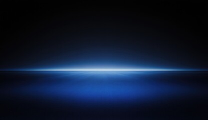 Obraz premium Dark background with a glowing blue horizon
