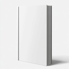 Naklejka premium Blank white book, plain cover, vertical format, hardback