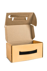 Unpacked box isolated