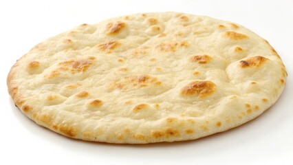 Flatbread with a golden, slightly toasted appearance and a soft texture.