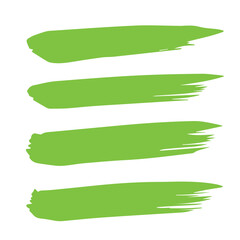 Obraz premium set green brush stroke collection