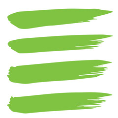 Obraz premium set green brush stroke collection