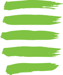 set green brush stroke collection