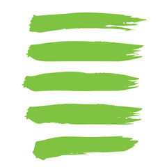 Obraz premium set green brush stroke collection