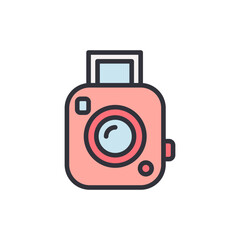 Cute Camera Icon Design For Social Media Or Decorative Elements