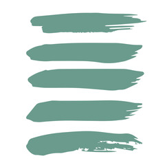 Obraz premium set green brush stroke collection