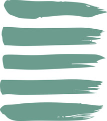 Obraz premium set green brush stroke collection