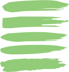 Obraz premium set green brush stroke collection