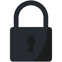 Minimalist Padlock Icon Vector