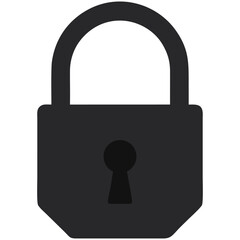 Minimalist Padlock Icon Vector