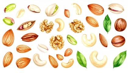 seamless background with nuts