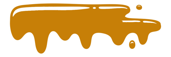 Dripping liquid vector illustration with a smooth, stylized flow effect, resembling honey or paint splatter, perfect for food, art, or creative background themes.