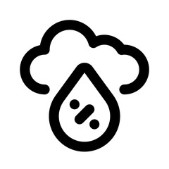 Humidity Simple Line Icon. Single icon, line vector icon