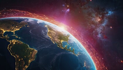 Obraz premium 3d view of planet earth 1