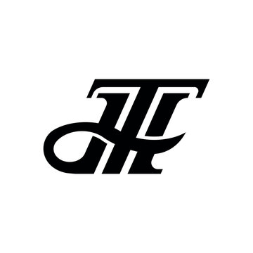 Creative ht , th initial letter monogram logo vector