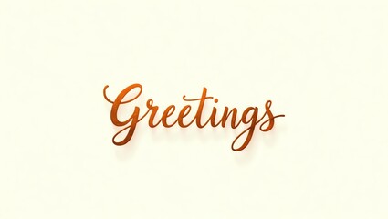 Intricate golden greetings art with elegant typography on a soft neutral backdrop