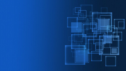 Abstract blue background with squares.
