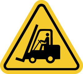 forklift truck warning sign