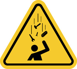 Falling objects danger sign