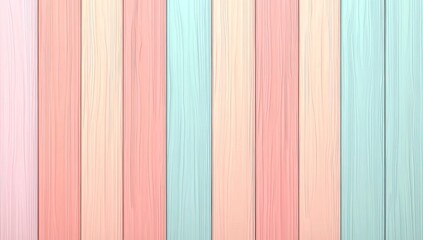 Obraz premium Pastel-colored vertical wood planks