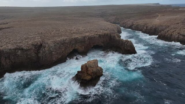 Faro de Punta Nati en la Isla de Menorca, Baleares