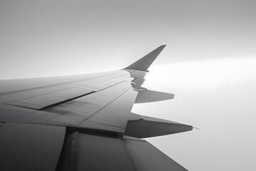 Exploring the Airplane Wing's Design: A Detailed Look at Aerodynamics and Engineering Marvels in Flight, Soaring Through the Clouds with Grace and Precision.