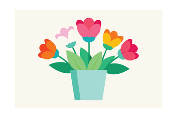 vector illustration of tulip