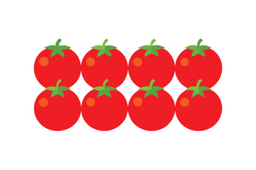 red tomato isolated on white background