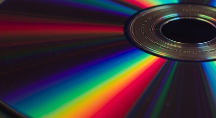 Rainbow Hues of a CD: A Macro Photography Marvel
