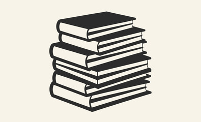 Books stack, Education icon, Study materials
