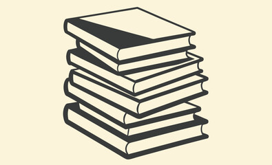 Books stack, Education icon, Study materials
