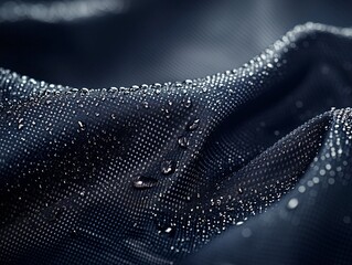 Closeup action of moisture-wicking sports t-shirt studio product photography textured fabric detailed performance wear