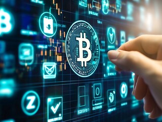 Tokenized assets and cryptocurrency insights digital space infographic analysis cyber environment close-up view financial concepts