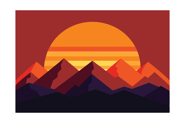 vector illustration of a mountain landscape