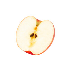 Red Apple slice, cutout, full depth of field.