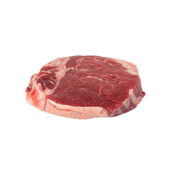 beef tenderloin steak, raw meat, cutout.