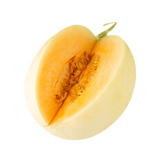 Cantaloupe half cutout, full depth of field.