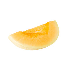 Cantaloupe sliced cutout, full depth of field.